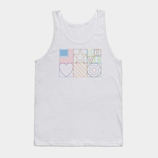 Pop Art Lines - USA Tank Top